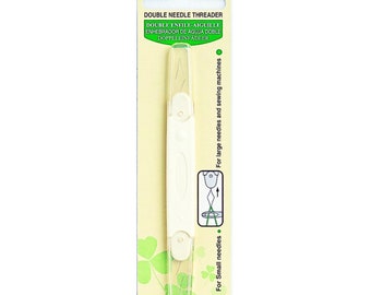 Clover double needle threader for small and large needles