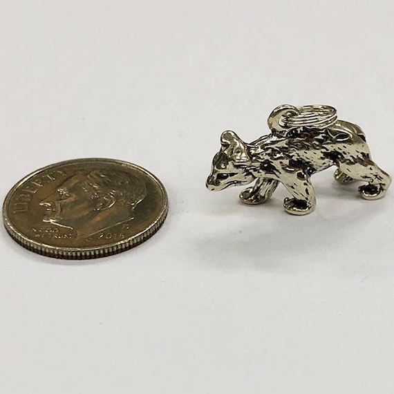 Sterling Silver bear on all fours, perfect for many artistic creations!