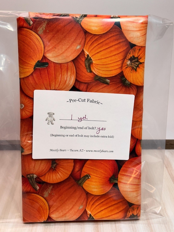 A 1-yard precut of 100 percent cotton fabric Pumpkins All Over