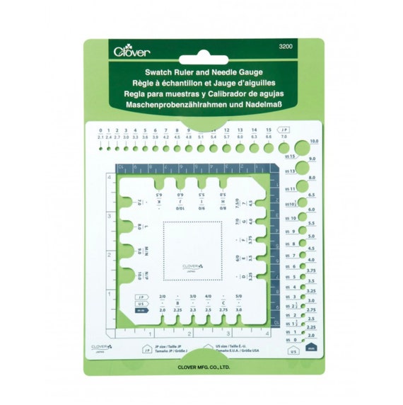 Clover Brand Swatch Ruler and Needle Gauge