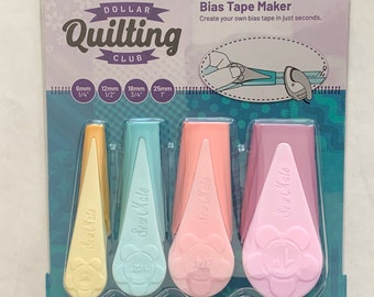 Set of 4 sizes Bias Tape Makers from Mundial Dollar Quilting Club