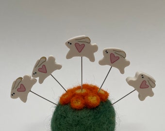 Just Another Button Company Just Pins White Rabbits