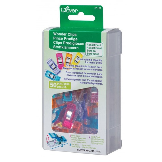 Clover Brand Wonder Clips, package of 50, multi color