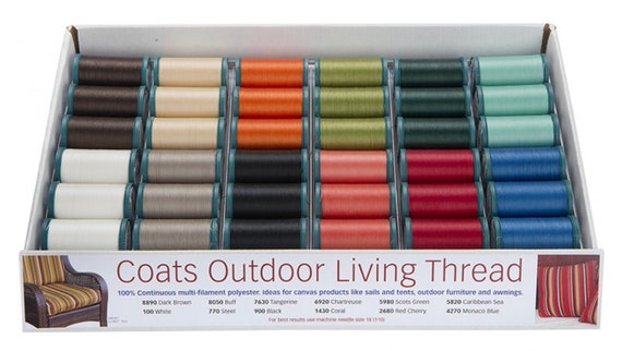 Coats & Clarks Outdoor Thread, 200 Yd Spool. 12 Colors Available