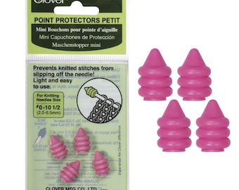Clover Mini Point Protectors for Knitting Needles, for needle sizes US 0 - 10.5