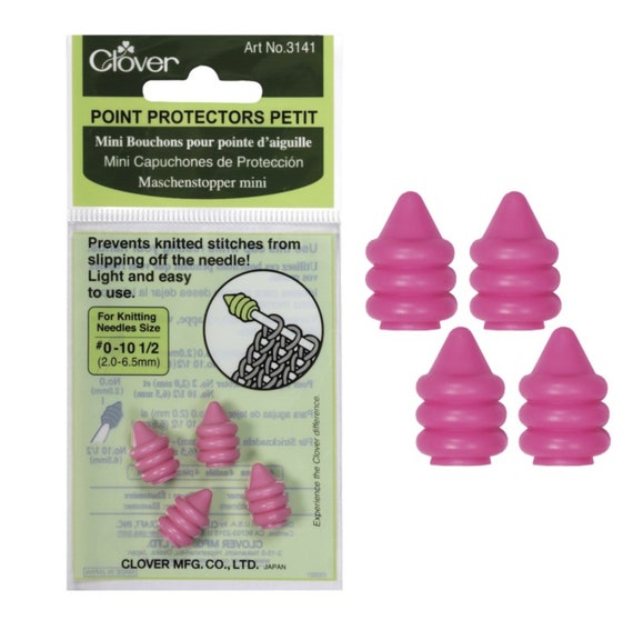 Clover Mini Point Protectors for Knitting Needles, for needle sizes US 0 - 10.5
