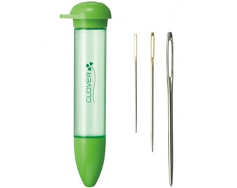 Clover Chibi Darning Needles, Regular Size, Package of 3, with case