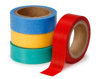 Washi Tape, primary colors, 5/8" wide, 312 inches long, 4-color pack