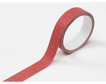 Washi Tape, Sparkle, pinkish/red color, 5/8" wide, 3 yards long