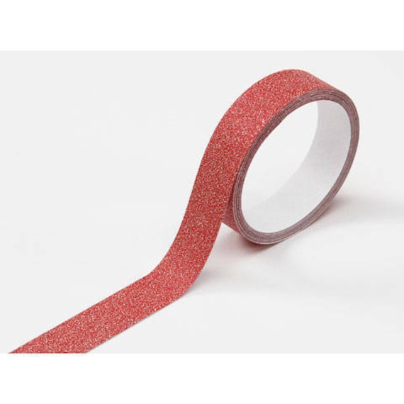 Washi Tape, Sparkle, pinkish/red color, 5/8" wide, 3 yards long