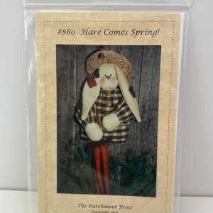 Vintage Pattern 11&quot; Hare Comes Spring from Parchment Press