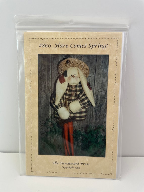 Vintage Pattern 11" Hare Comes Spring from Parchment Press