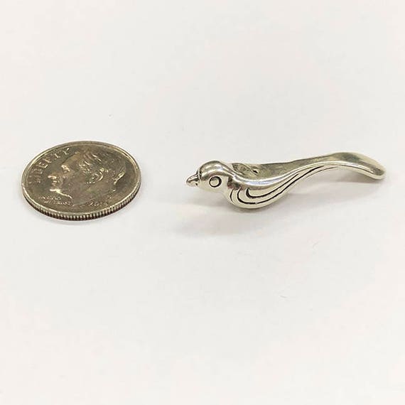 Sterling Silver Dove, perfect for many artistic creations!