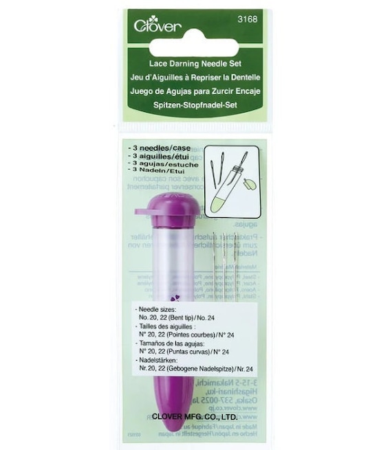 Clover Chibi Lace Darning Needles, Package of 3, with case