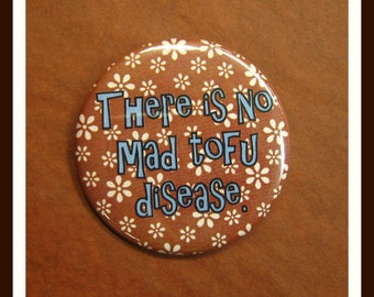 2 1/4" pinback button Vegetarian & Vegan Mantra