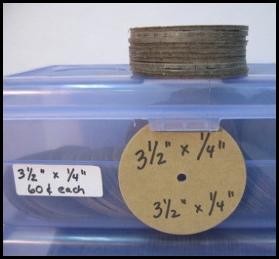 Fiberboard disks for bear making, 3.5 inches x 1/4 inch, package of 10