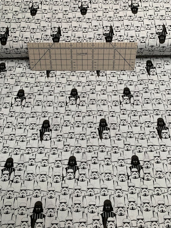 Star Wars Storm Troopers and Darth Vader. Quantity 1= fat quarter. Greater than 1 is a continuous cut. See note in listing***