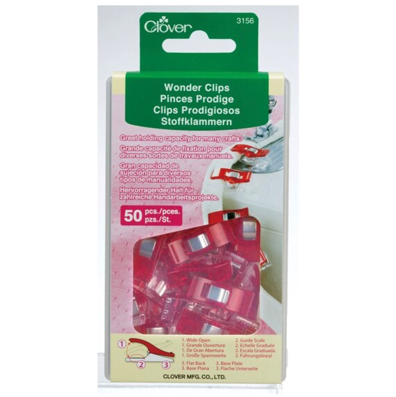 Clover Brand Wonder Clips, package of 50, red
