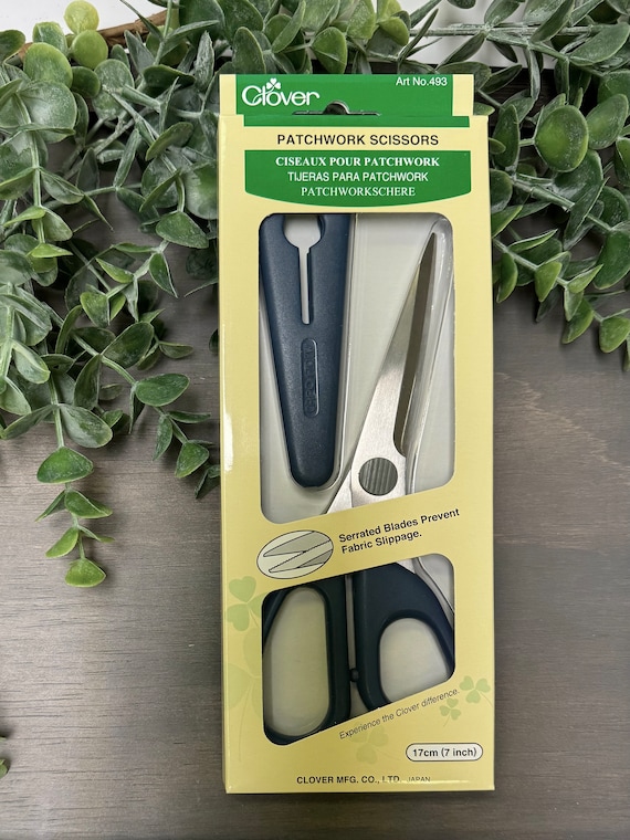 Clover Patchwork Scissors, 6.75" size, sharp, perfect for many art and craft projects