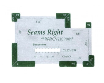 Clover Seams Right multipurpose measuring tool for sewing and knitting
