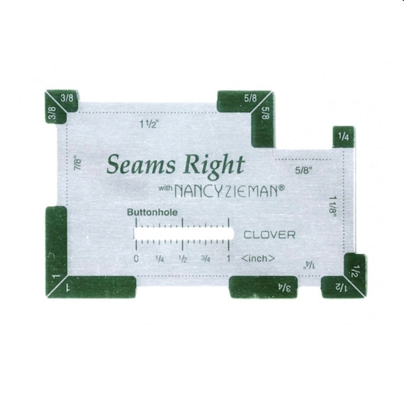 Clover Seams Right multipurpose measuring tool for sewing and knitting