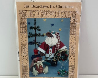 Vintage Pattern 16" and 9" Santa and Jester Bears from Homespun at Heart Designs