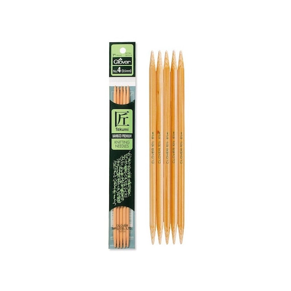 Takumi 7" Double Pointed Knitting Needles. Set of 5 needles. Choose your size!