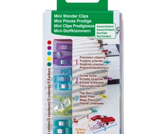 Clover Brand MINI Wonder Clips, package of 50, for use in many kinds of  fabric work.