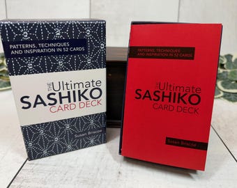 Sashiko pattern cards, complete with instructions for stitching technique. A fun and inspirational way to learn.