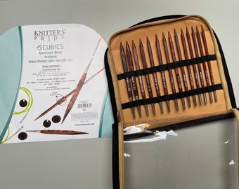 Knitter's Pride Cubics, Symfonie Rose Deluxe, Interchangeable circular knitting needle set.