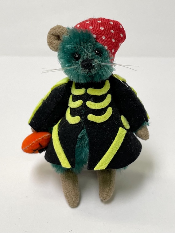 Vintage Deb Canham Artist Designs 2005 Halloween Mouse, Skellington