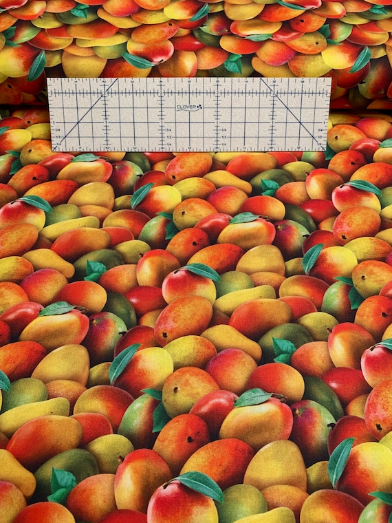 Gorgeous 100 percent cotton fabric with mangoes all over. Quantity 1= fat quarter. Greater than 1 is a continuous cut.