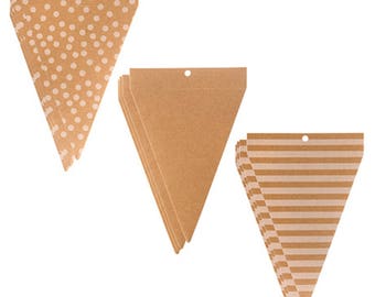 Kraft pre-cut banners, cardstock, 8 sheets each of three different styles.