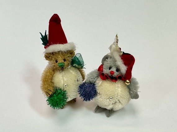 Vintage Deb Canham Artist Designs 2003 Snowball Teddy and Mouse