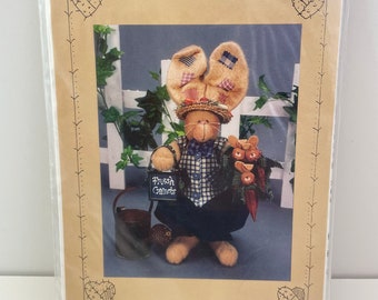 Vintage Pattern 11" Homegrown Love Rabbit from Homespun at Heart Designs
