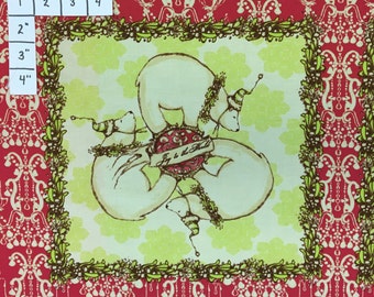 100 percent cotton fabric Polar Bears, Christmas Theme. Quantity 1= fat quarter. Greater than 1 is a continuous cut.