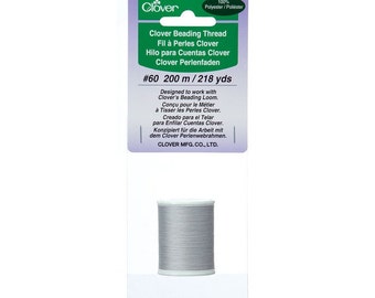 Clover Beading Thread ~ Light Grey ~ Fine