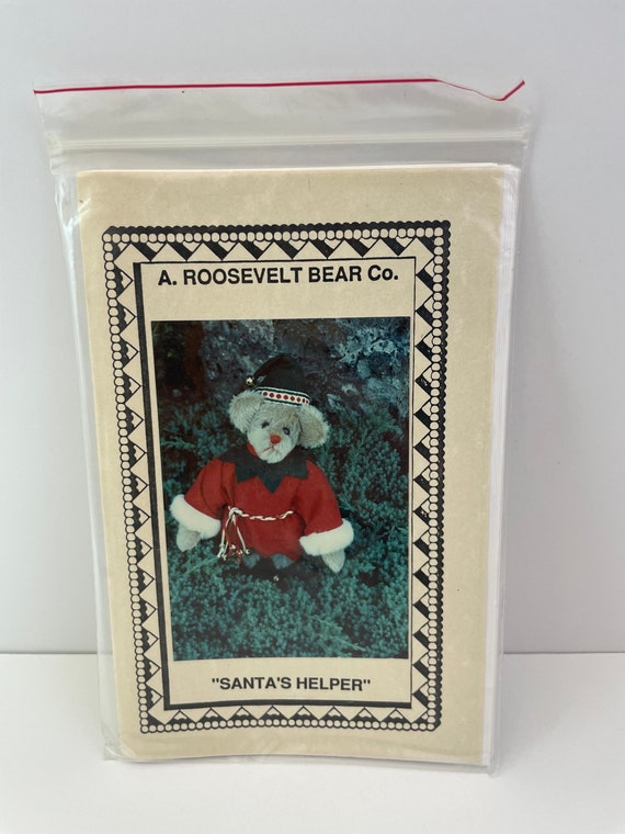 Vintage Pattern Santa's Helper Bear from A Roosevelt Bear Co.