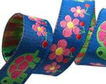 1,5m breites Webband in Schildkrötenblau-Optik