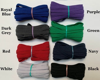 Five yards of 1/4" elastic, choose your color