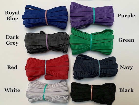 Five yards of 1/4" elastic, choose your color