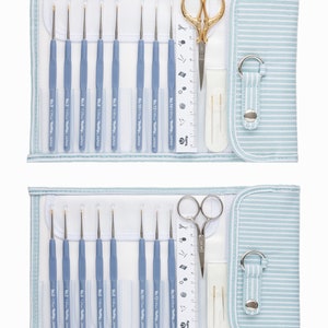 Tulip Etimo Steel Crochet Hook Set , Sizes .50-1.75mm, choose scissor style