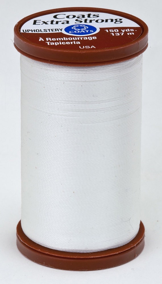 Coats & Clarks Upholstery Thread, heavy duty, great for bear making. Color 100 White