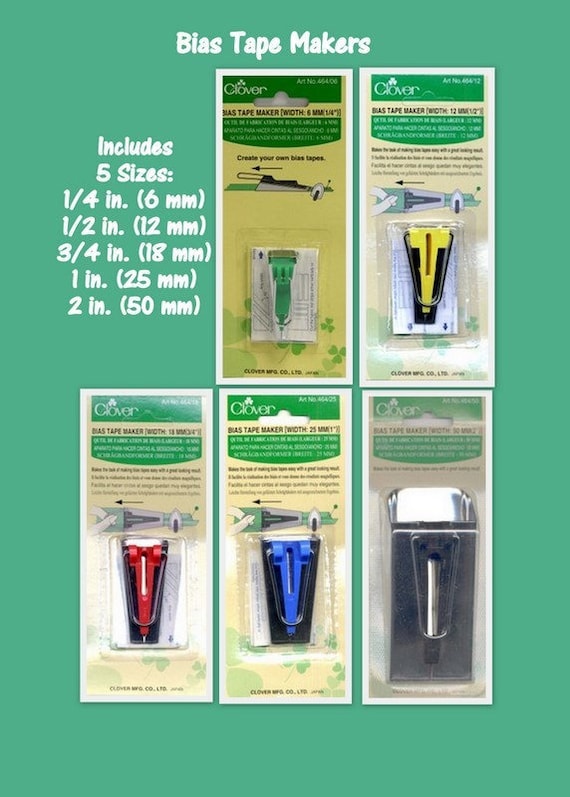 Set of 5 sizes Bias Tape Makers