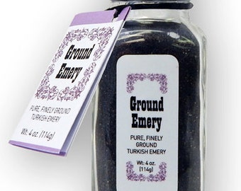 Ground Emery for pincushions, 4 oz bottle