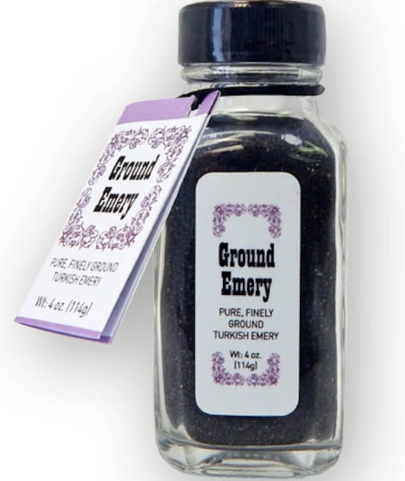 Ground Emery for pincushions, 4 oz bottle