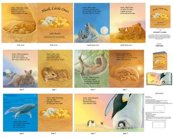 Soft Cloth Book Fabric Panel, animal theme, price is per panel.