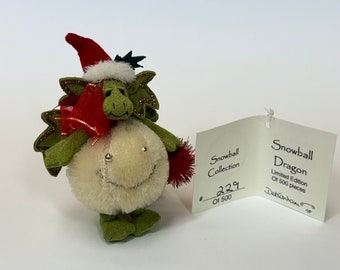 Vintage Deb Canham Artist Designs Snowball Dragon