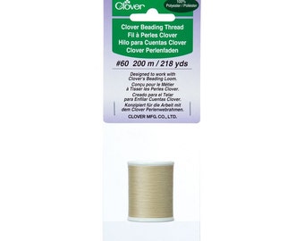 Clover Beading Thread ~ Beige ~ Fine