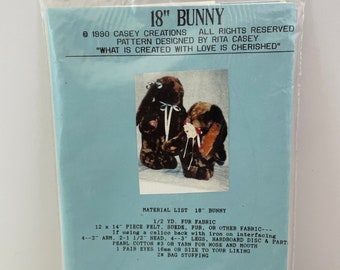 Vintage Pattern 18" Bunny from Casey Creations